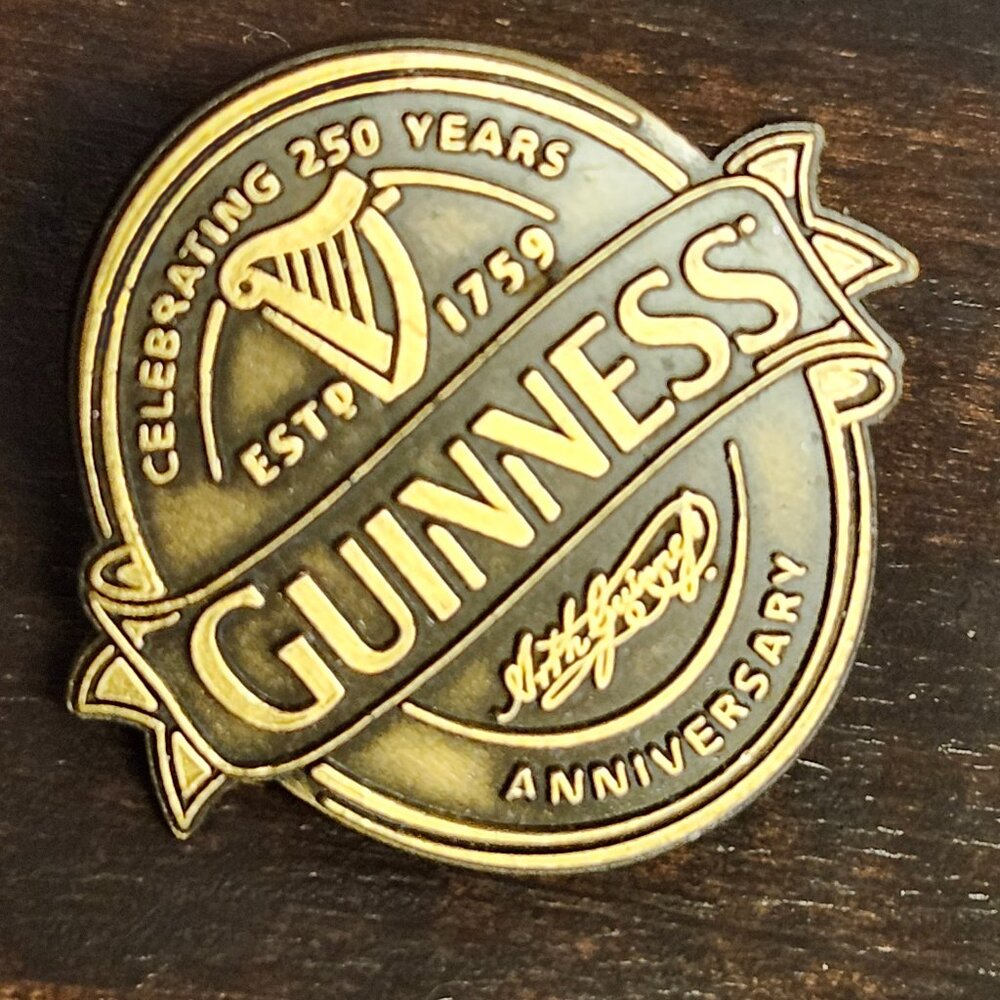 RARE Guinness 250th Anniversary Commemorative Pin